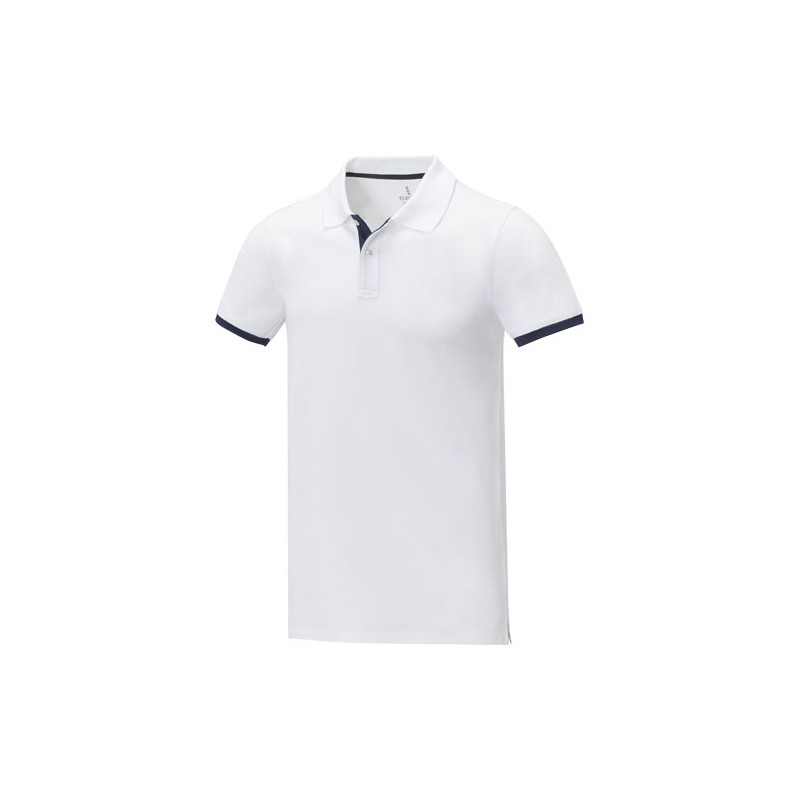 Polo de manga corta de dos tonos para hombre Morgan