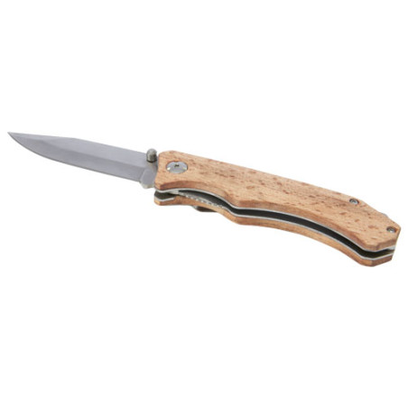 Navaja de madera con clip para cinturon Dave