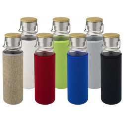 Botella de vidrio borosilicato con funda de neopreno de 660 ml Thor