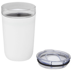 Vaso de vidrio de 420 ml con pared exterior de plastico reciclado Bello