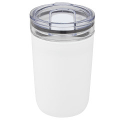 Vaso de vidrio de 420 ml con pared exterior de plastico reciclado Bello