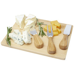 Tabla de quesos y utensilios de bambu Ement