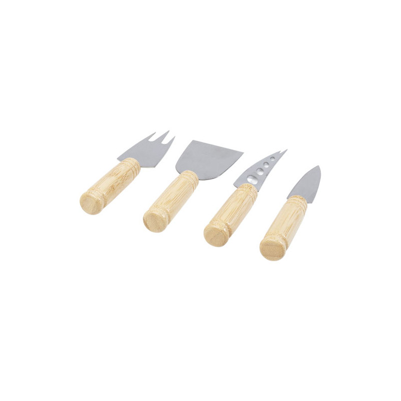 Set de 4 piezas para queso de bambu Cheds