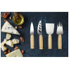 Set de 4 piezas para queso de bambu Cheds