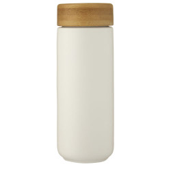 Vaso de ceramica de 300 ml con tapa de bambu Lumi