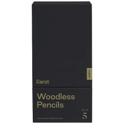 Set de 5 lapices de grafito 2B sin madera KarstR
