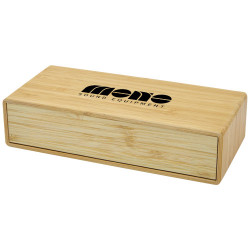 Cargador inalambrico de bambu con reloj Minata