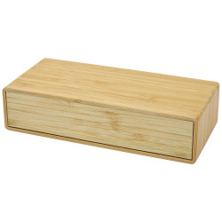 Cargador inalambrico de bambu con reloj Minata