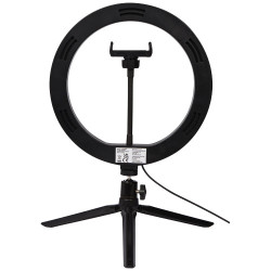 Aro de luz para selfies y vlogging con soporte para telefono y tripode Studio