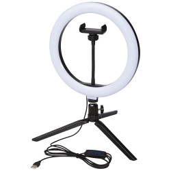 Aro de luz para selfies y vlogging con soporte para telefono y tripode Studio