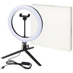 Aro de luz para selfies y vlogging con soporte para telefono y tripode Studio