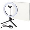 Aro de luz para selfies y vlogging con soporte para telefono y tripode Studio