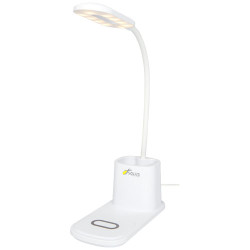Lampara y organizador de escritorio con cargador inalambrico Bright