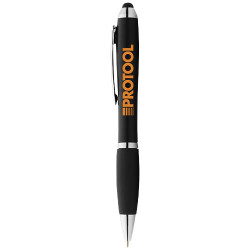 Boligrafo stylus de color con empunadura negra Nash tinta negra