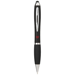 Boligrafo stylus de color con empunadura negra Nash tinta negra