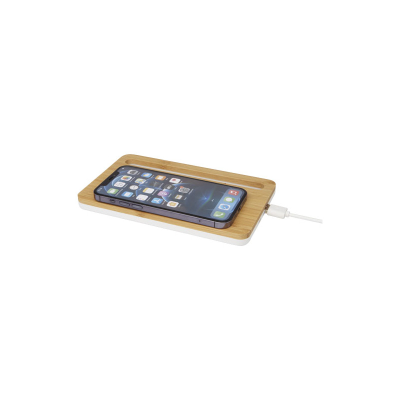 Cargador inalambrico de bambu de 10 W Medake