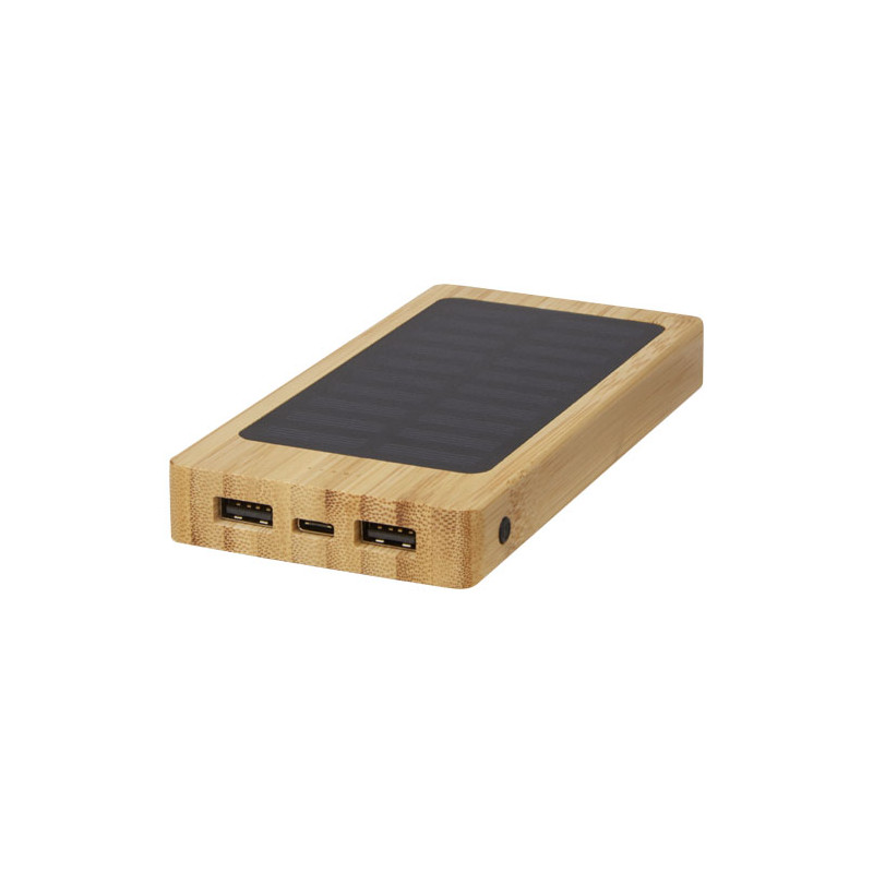 Bateria externa solar de bambu de 8000 mAh Alata