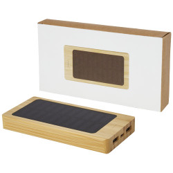 Bateria externa solar de bambu de 8000 mAh Alata