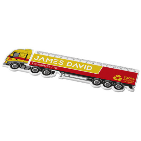 Regla de plastico reciclado con forma de camion de 15 cm Tait