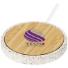 Base de carga inalambrica de bambu de 10 W Terrazzo