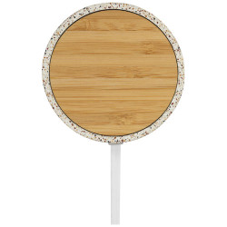 Base de carga inalambrica de bambu de 10 W Terrazzo