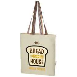 Bolsa Tote de algodon reciclado de 180 g m de 5 l Rainbow