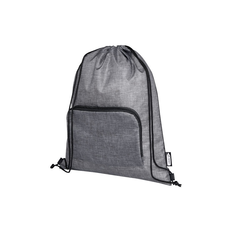 Bolsa con cordon plegable reciclada de 7L Ash