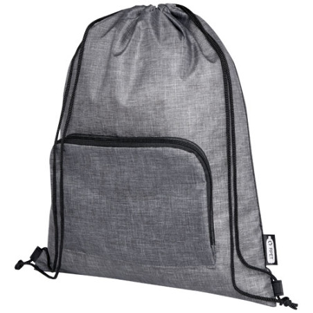 Bolsa con cordon plegable reciclada de 7L Ash