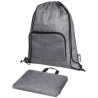 Bolsa con cordon plegable reciclada de 7L Ash