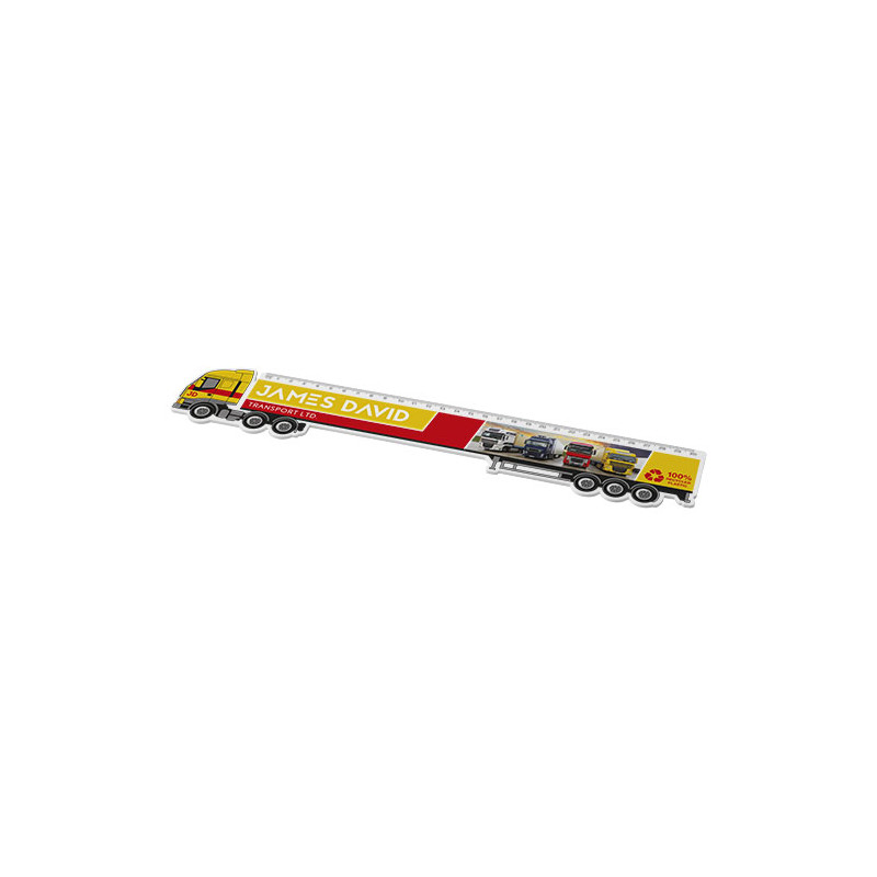 Regla de plastico reciclado con forma de camion de 30 cm Tait