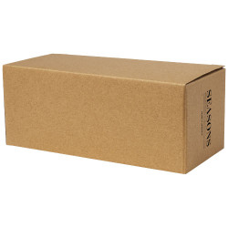 Dos tazas de vidrio de doble pared de 100 ml con posavasos de bambu Manti
