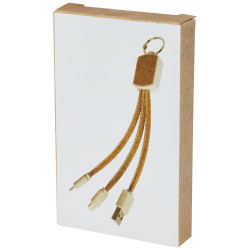 Cable de carga 3 en 1 de paja de trigo y corcho Bates