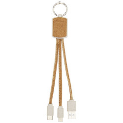 Cable de carga 3 en 1 de paja de trigo y corcho Bates