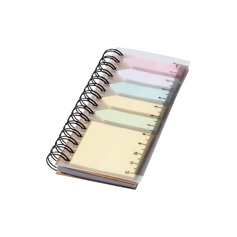 Libreta con espiral y notas adhesivas de colores Spinner
