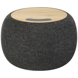 Altavoz de bambu RPET BluetoothR y base de carga inalambrica Ecofiber