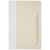 Set de libreta de referencia de tamano A5 y boligrafo fabricados con cartones de leche reciclados Dairy Dream