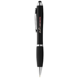 Boligrafo stylus de color con empunadura negra Nash tinta azul