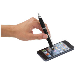 Boligrafo stylus de color con empunadura negra Nash tinta azul