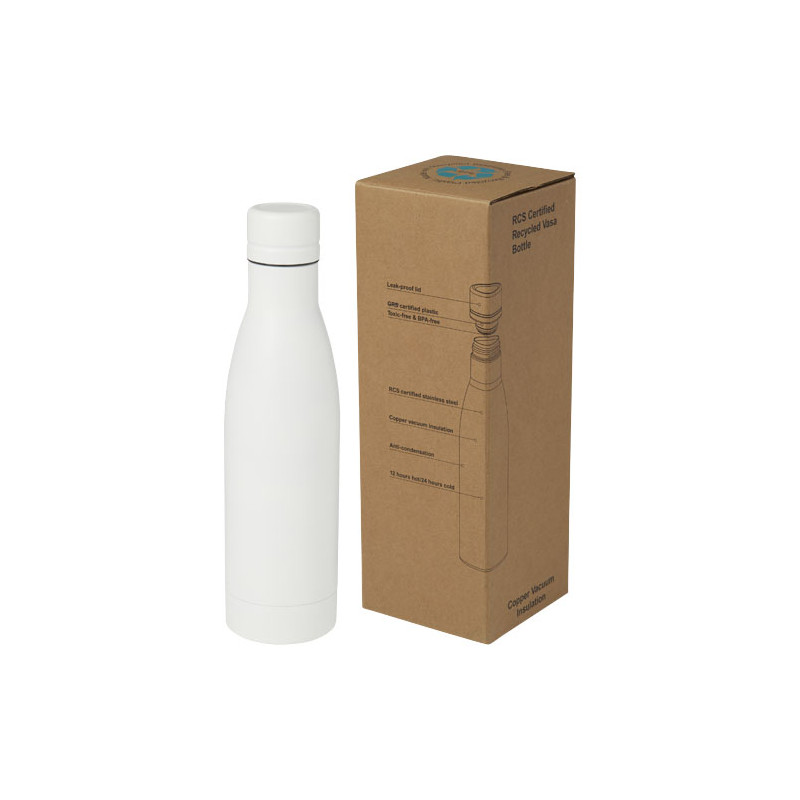 Bidon con aislamiento al vacio de 500 ml de cobre de acero inoxidable reciclado con certificacion RCS Vasa