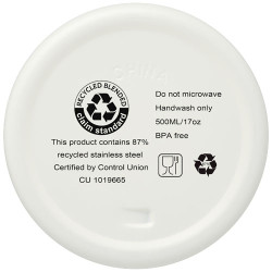 Bidon con aislamiento al vacio de 500 ml de cobre de acero inoxidable reciclado con certificacion RCS Vasa