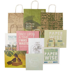 Kit de muestras de bolsas de residuos agricolas y de papel kraft