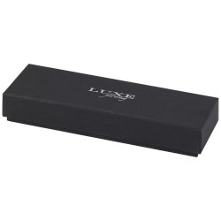Set de regalo de boligrafo y rollerball de aluminio reciclado Lucetto tinta negra