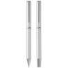 Set de regalo de boligrafo y rollerball de aluminio reciclado Lucetto tinta negra