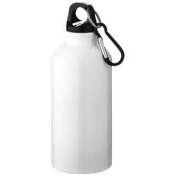 Botella de 400 ml de aluminio reciclado con certificado RCS con mosqueton Oregon