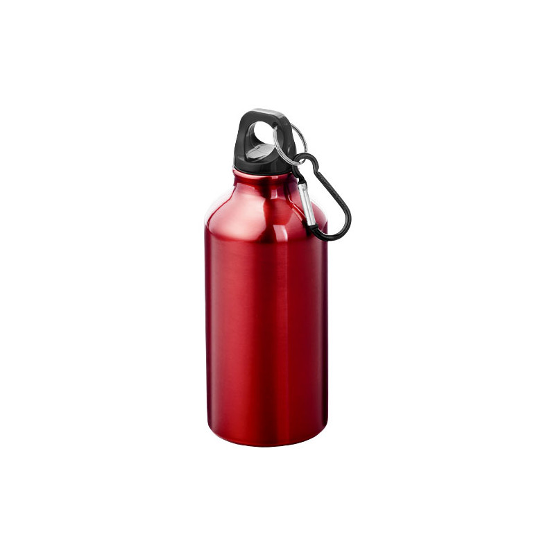 Botella de 400 ml de aluminio reciclado con certificado RCS con mosqueton Oregon
