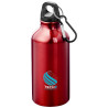 Botella de 400 ml de aluminio reciclado con certificado RCS con mosqueton Oregon