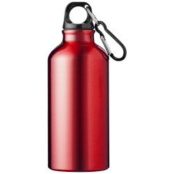 Botella de 400 ml de aluminio reciclado con certificado RCS con mosqueton Oregon