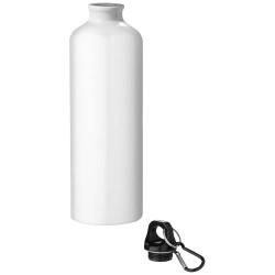 Botella de 770 ml de aluminio reciclado con certificado RCS con mosqueton Oregon