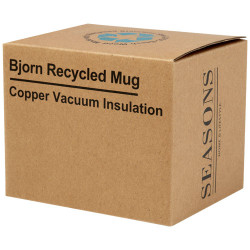 Taza de acero inoxidable reciclado con certificado RCS con aislamiento de cobre de 360 ml Bjorn
