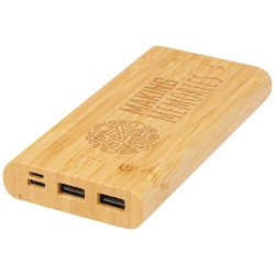 Bateria externa de 10000 mAh de bambu Tulda